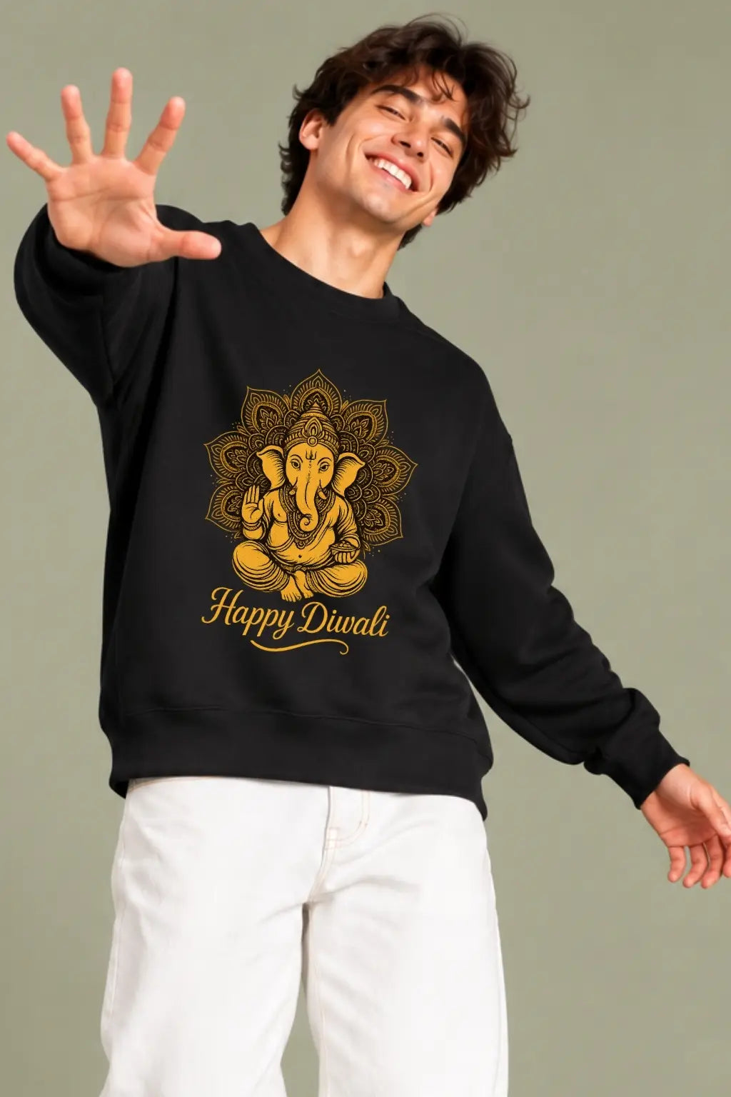 Golden Ganesha — Diwali Sweatshirt