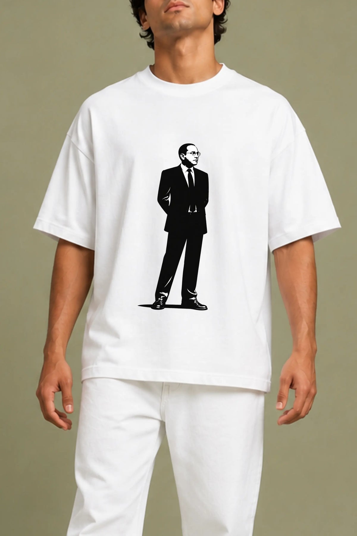Ambedkar Print Detail on Constitutional Streetwear Tee | JUNOSHI