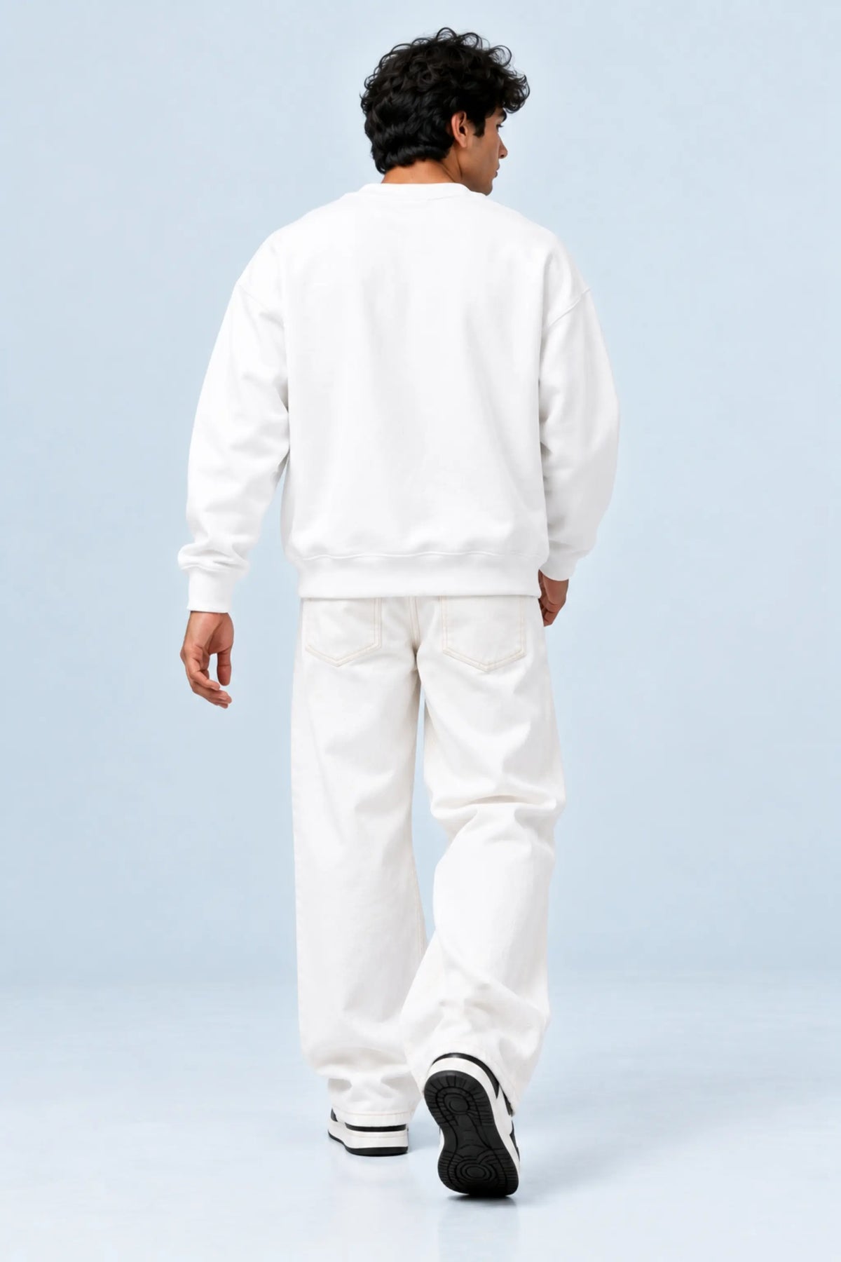 Power Answers To The People — Constitutional Pride Oversized Sweatshirt, Plain Back View | JUNOSHI