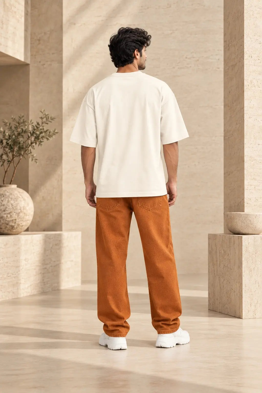 Sniff First Ask Never Bhai — Oversized T-Shirt Back View | JUNOSHI