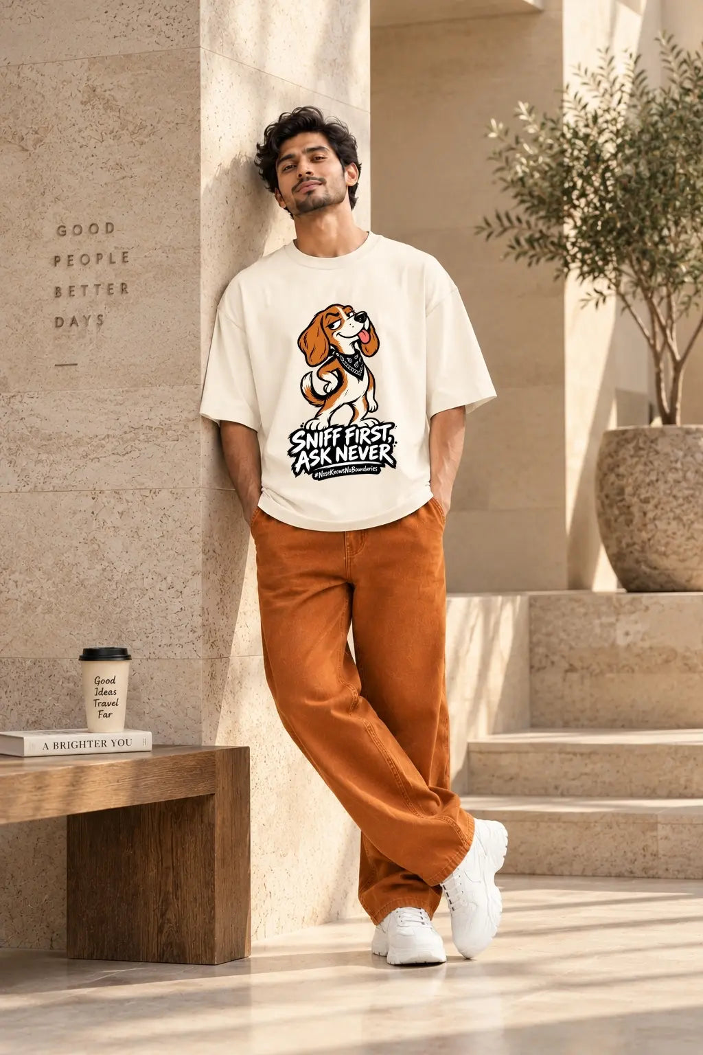 Sniff First Ask Never Bhai — Desi Drip Streetwear Oversized T-Shirt | JUNOSHI