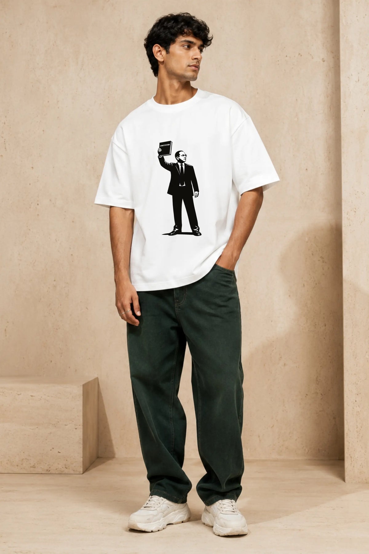 This Was Written For You — Ambedkar Constitution Oversized T-Shirt for Men | JUNOSHI