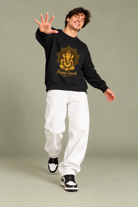 Golden Ganesha — Diwali Sweatshirt