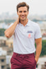 Introvert Loading Men’s White Polo T-Shirt with Coffee Humor