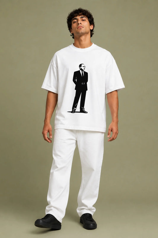 Educate Agitate Organise — Ambedkar Oversized Tee for Men | JUNOSHI