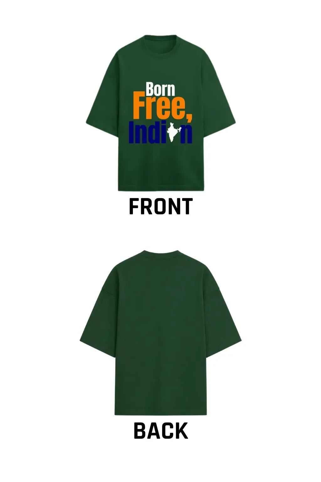 Born Free Indian — Front and Back Oversized Terry Tee | JUNOSHI