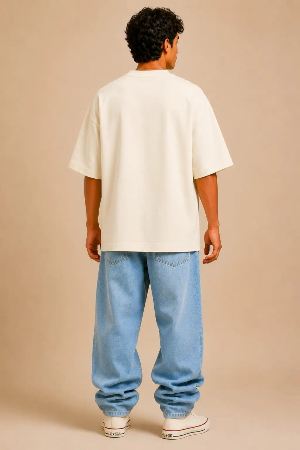 Boss Energy — Oversized Terry Tee Back View | JUNOSHI
