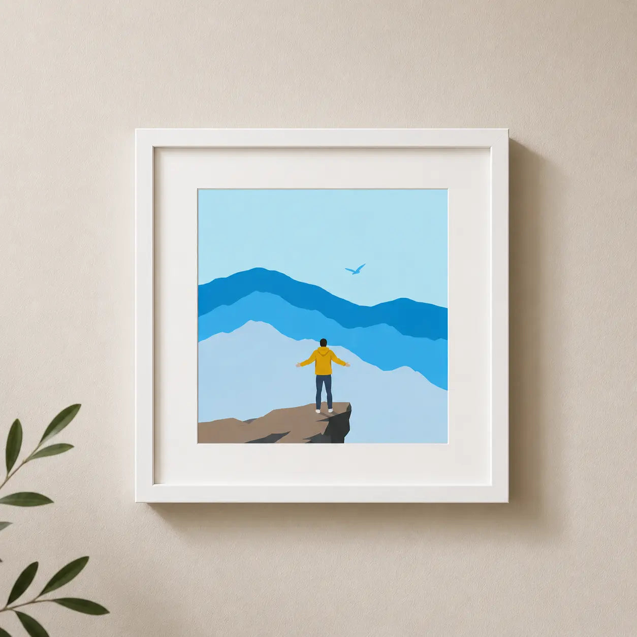 Chase The Unmarked Road — Wanderlust Framed Poster Close-Up Detail White Frame| JUNOSHI