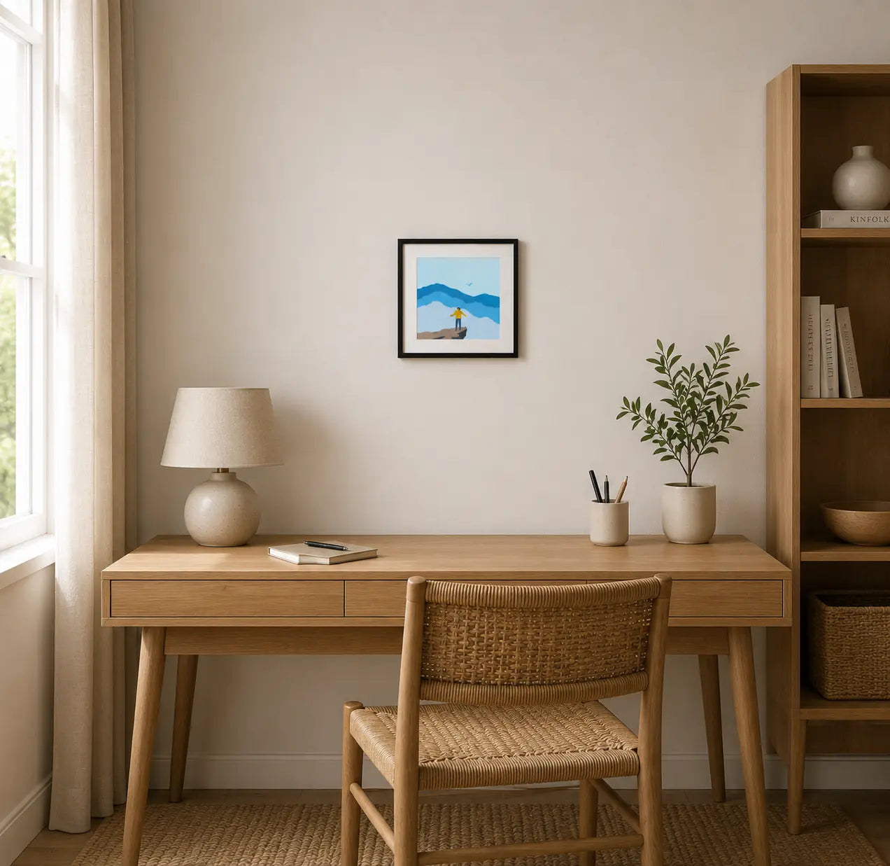 Chase The Unmarked Road — Wanderlust Framed Poster for Study Desk | JUNOSHI