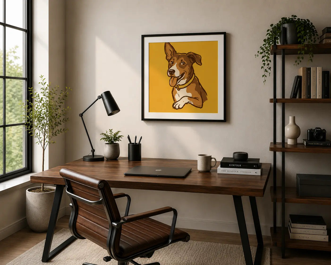 Galli Ka Raja — Street Dog Framed Poster in Natural Light | JUNOSHI
