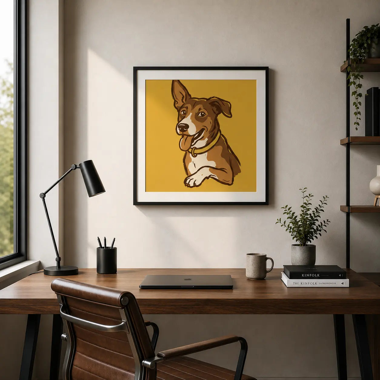 Galli Ka Raja — Street Dog Pride Framed Poster in Home Office | JUNOSHI