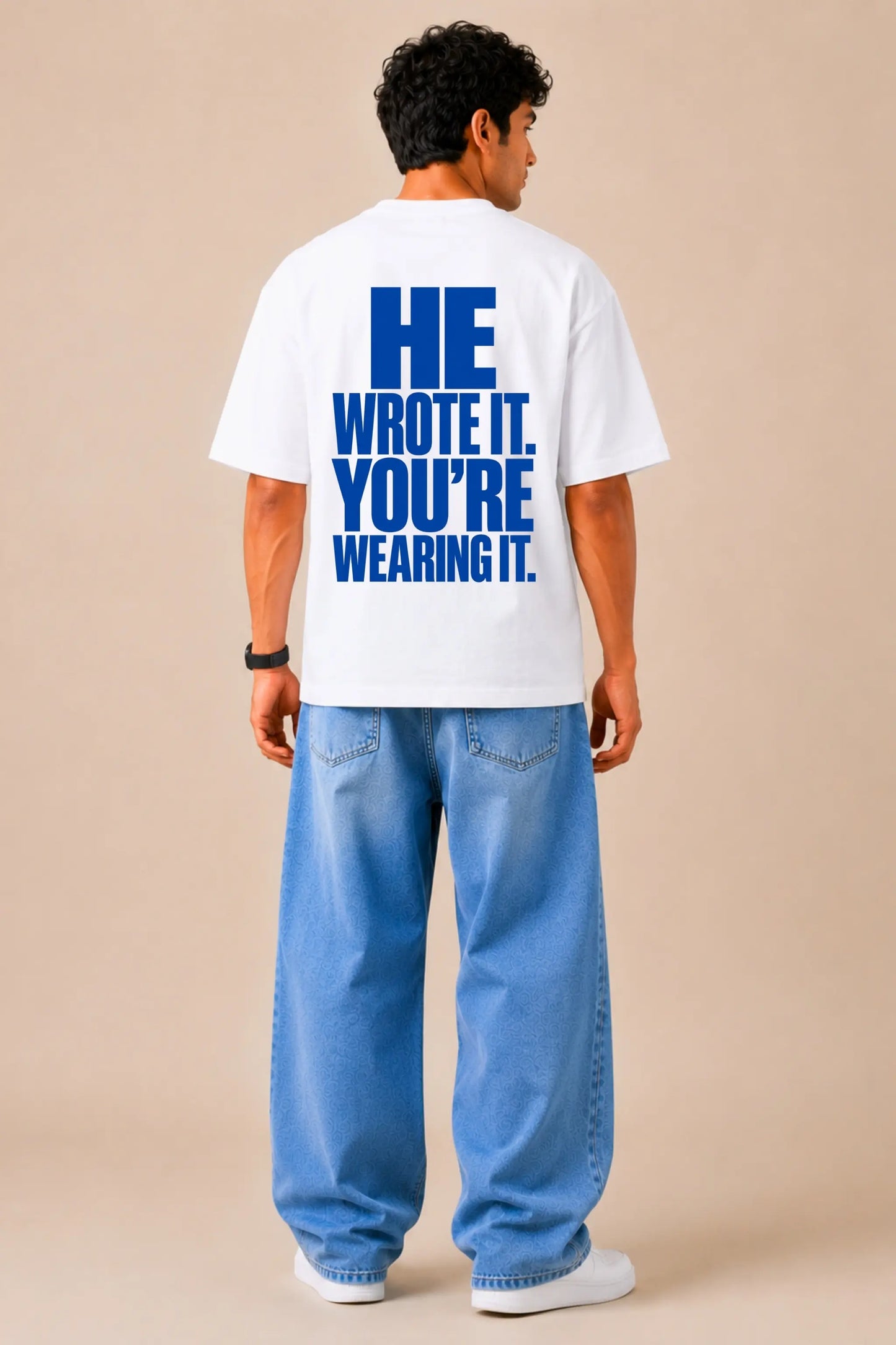 He Wrote It You're Wearing It — Ambedkar Back Print Oversized Tee | JUNOSHI