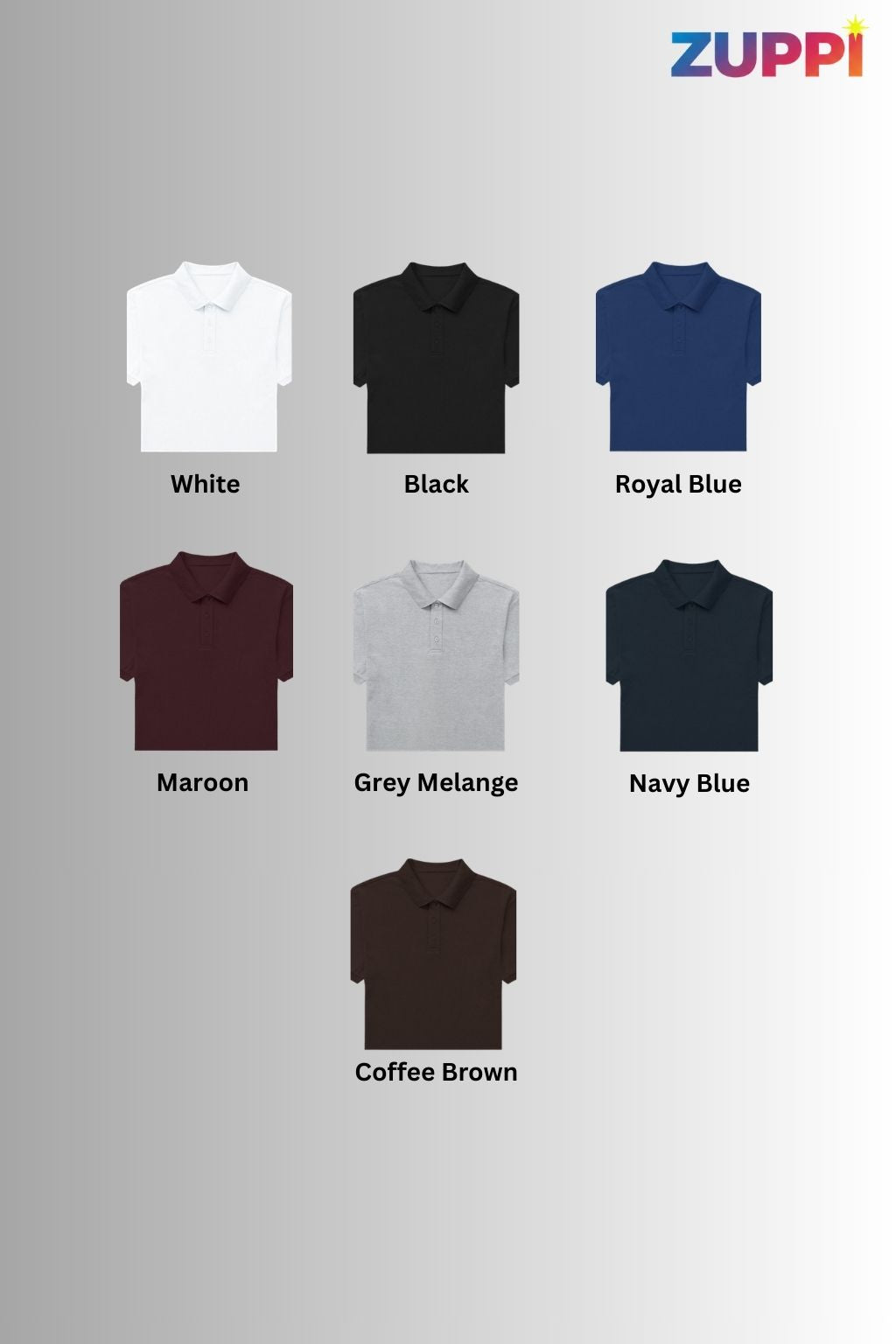 JUNOSHI Men's Classic Polo T-shirt — All 7 Colours, Premium Cotton Polo Tshirt Online India