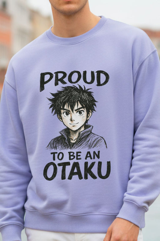 JUNOSHI Otaku Anime Graphic Close-Up — Proud To Be An Otaku Print Detail, DTF Streetwear India
