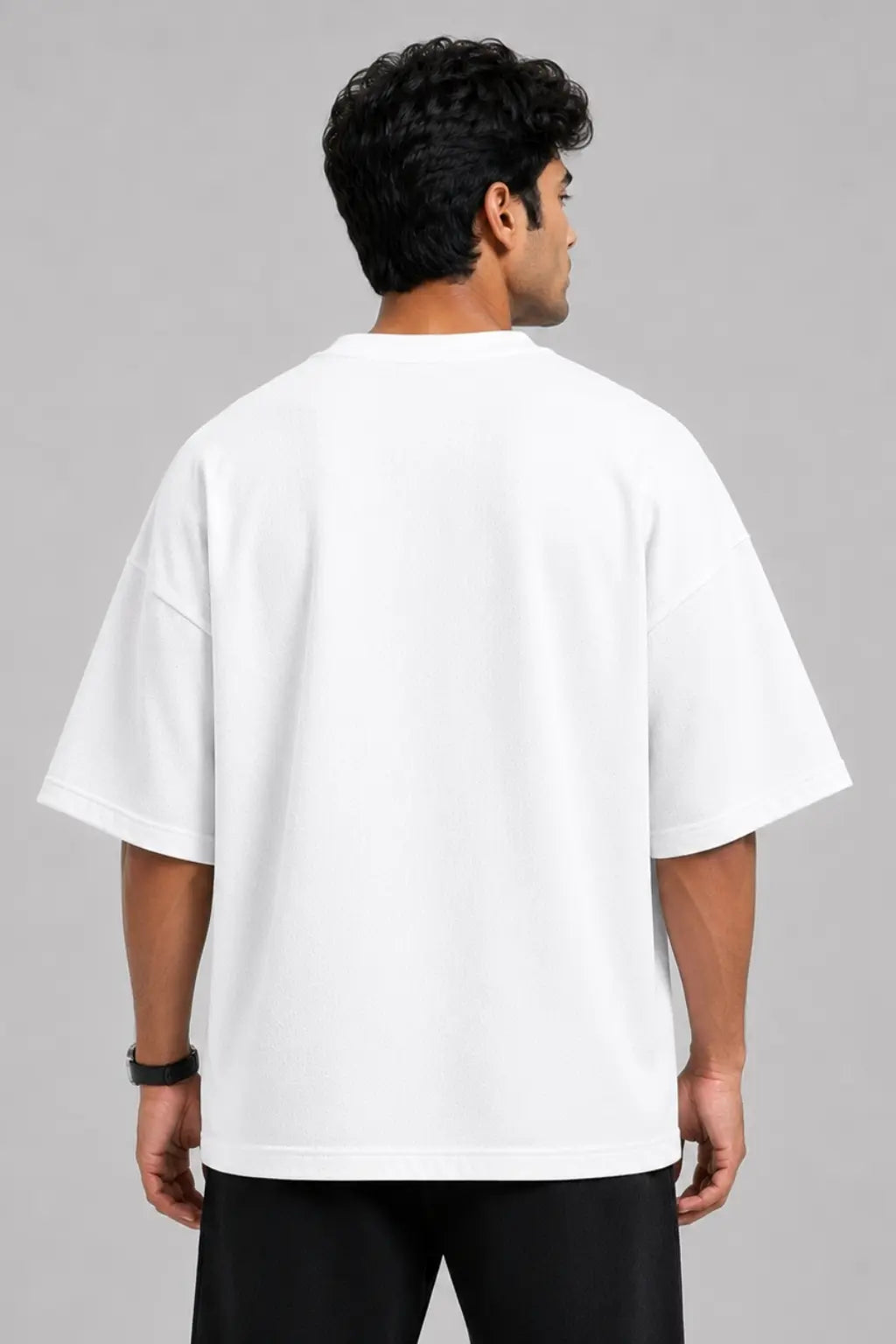 Mera Bharat Mera Gaurav — Plain Back Oversized Terry Tee for Men | JUNOSHI