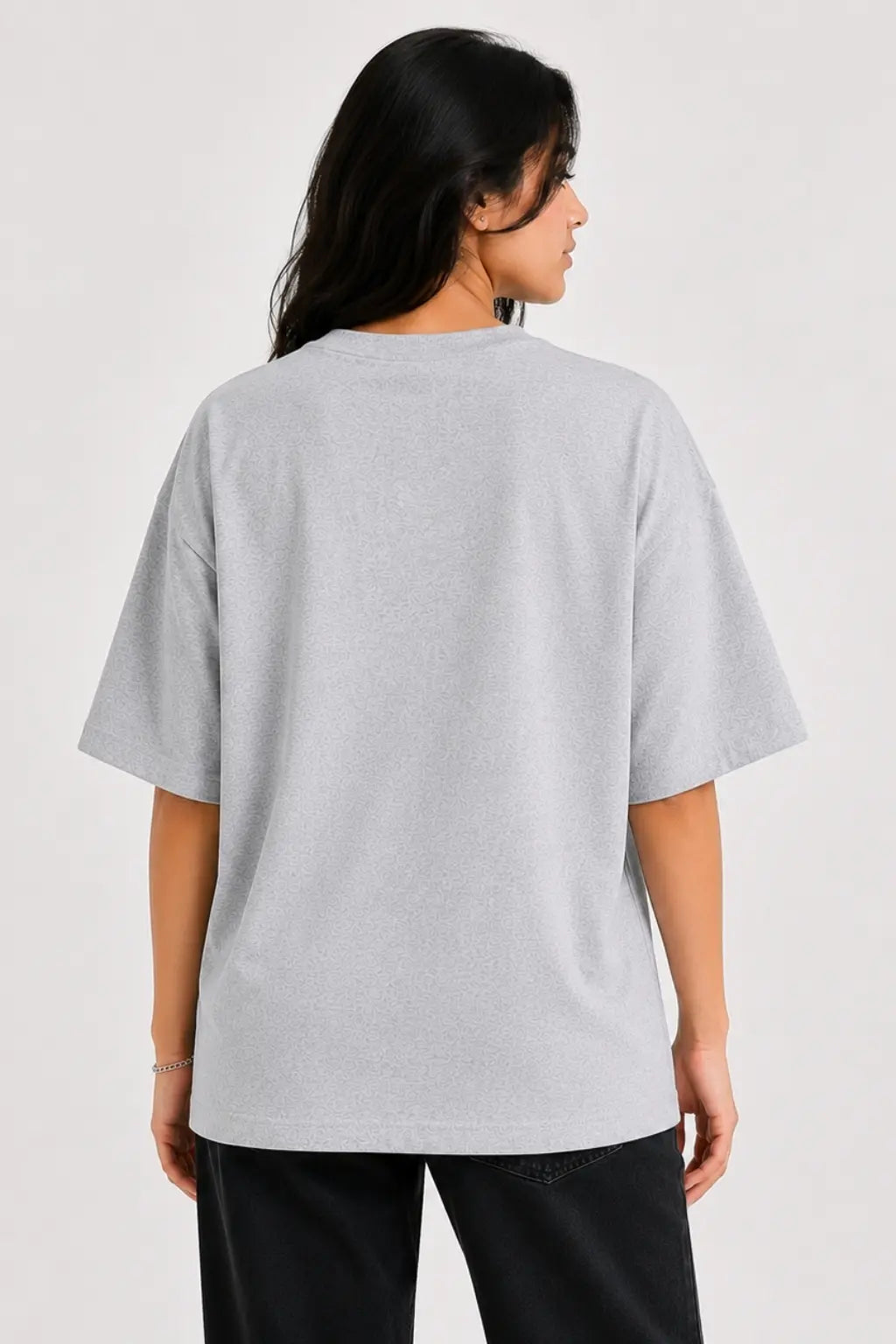 My Heart Is A Kailash oversized t-shirt plain back view