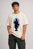 Neon Krishna Aura — Oversized Terry Tee
