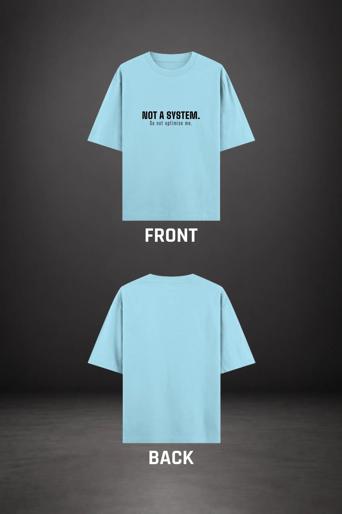 Not A System — Front and Back Design Layout | JUNOSHI