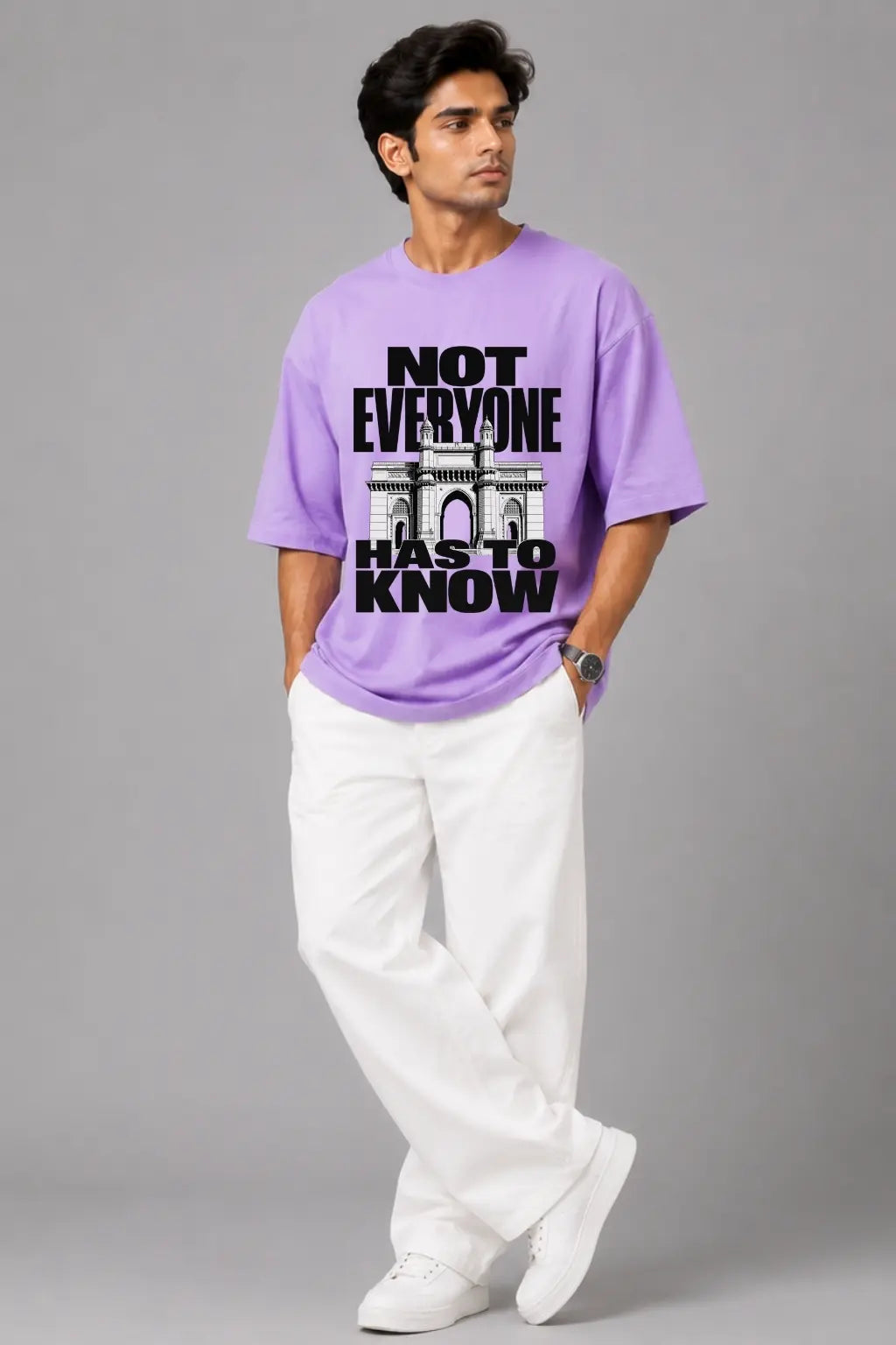 Not Everyone Has To Know — India Pride Oversized Tee for Men | JUNOSHI