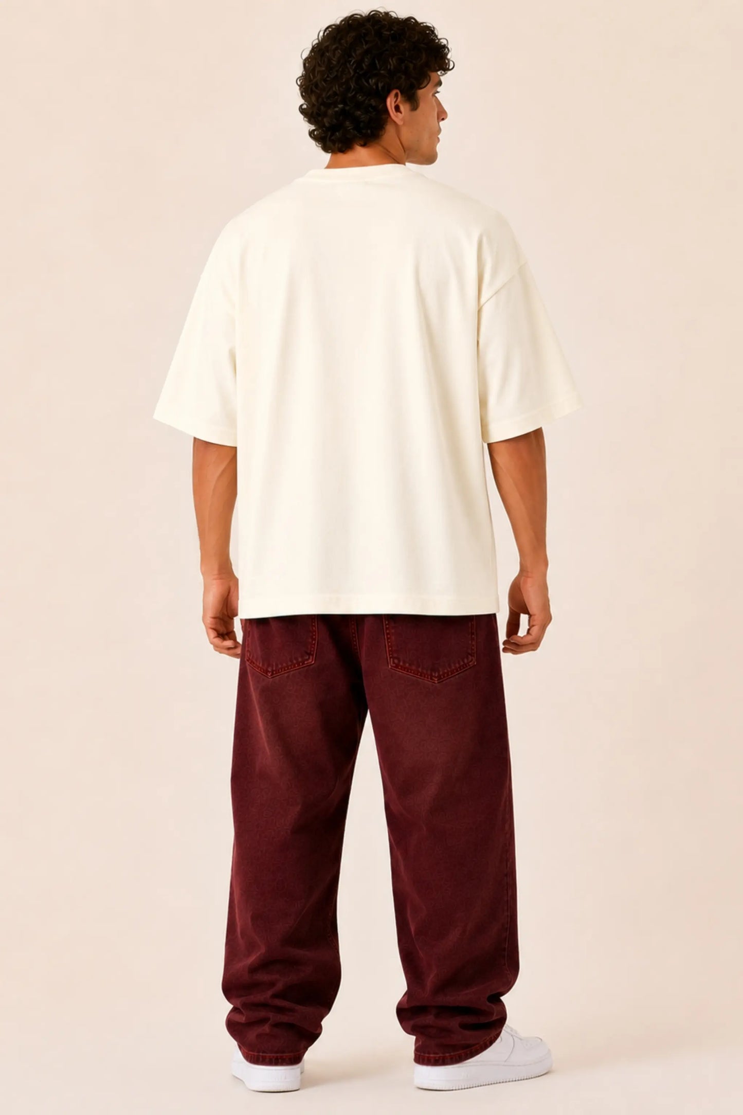 Not Silence — Written in Stone Oversized Tee, Back View | JUNOSHI