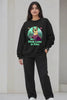 JUNOSHI No Prob-Lama in Peru Oversized Sweatshirt Women — Reel Cover, India-Peru Wanderlust Streetwear Full Look