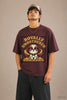 Royally Unbothered oversized tee — attitude Shih Tzu graphic on maroon, desi dog lover streetwear reel | JUNOSHI Pet Pawtrait