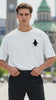 video mockup of a Zen Penguin Chill white oversized t-shirt
