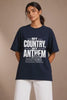 My Country My Anthem — Patriotic Oversized Tee for Women Reel | JUNOSHI