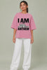I Am The Anthem — Golden Temple Oversized Tee for Women in Flamingo Pink | Styling Reel | JUNOSHI