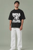 India Getting Started Bull Graphic Oversized Tee — Reel Cover for Men | JUNOSHI