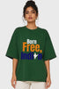 Born Free Indian — Patriotic Oversized Terry Tee Reel Cover for Women | JUNOSHI