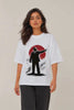 Born Untouchable Died Unbeatable Oversized Tee — Back and Front Reveal
