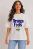 Tiranga Feels Indian Flag Oversized Terry Tee — Women's Styling Reel, White | JUNOSHI Freedom Threads