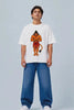 Lord Hanuman Devoted Namaskar Oversized T-Shirt — Streetwear Reel | JUNOSHI
