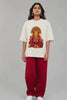 Pudhchya Varshi Lavkar Ya Ganesha Oversized Terry T-Shirt for Women — Front and Back Print Video | JUNOSHI