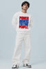 Power Answers To The People — Constitutional Pride Oversized Sweatshirt Video Reel, Male Model Front View | JUNOSHI