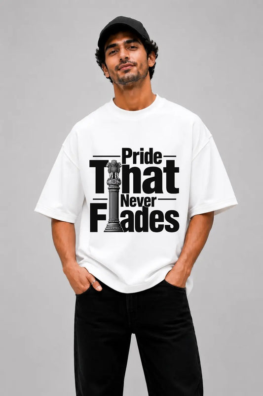 Pride That Never Fades — Ashoka Pillar Oversized Tee for Men | JUNOSHI