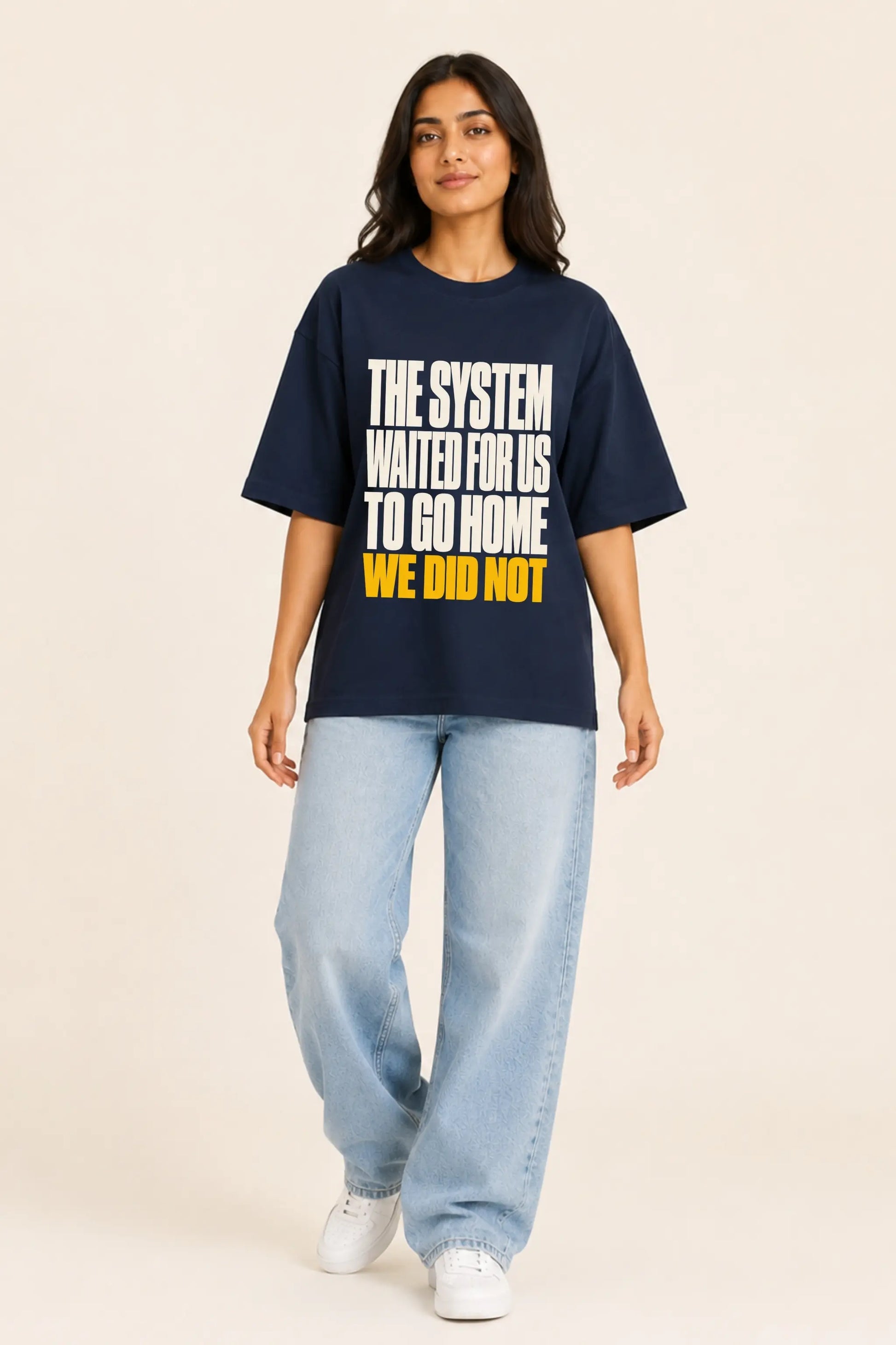 The System Waited — Constitutional Oversized Tee for Women
