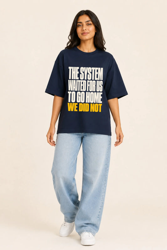 The System Waited — Constitutional Oversized Tee for Women