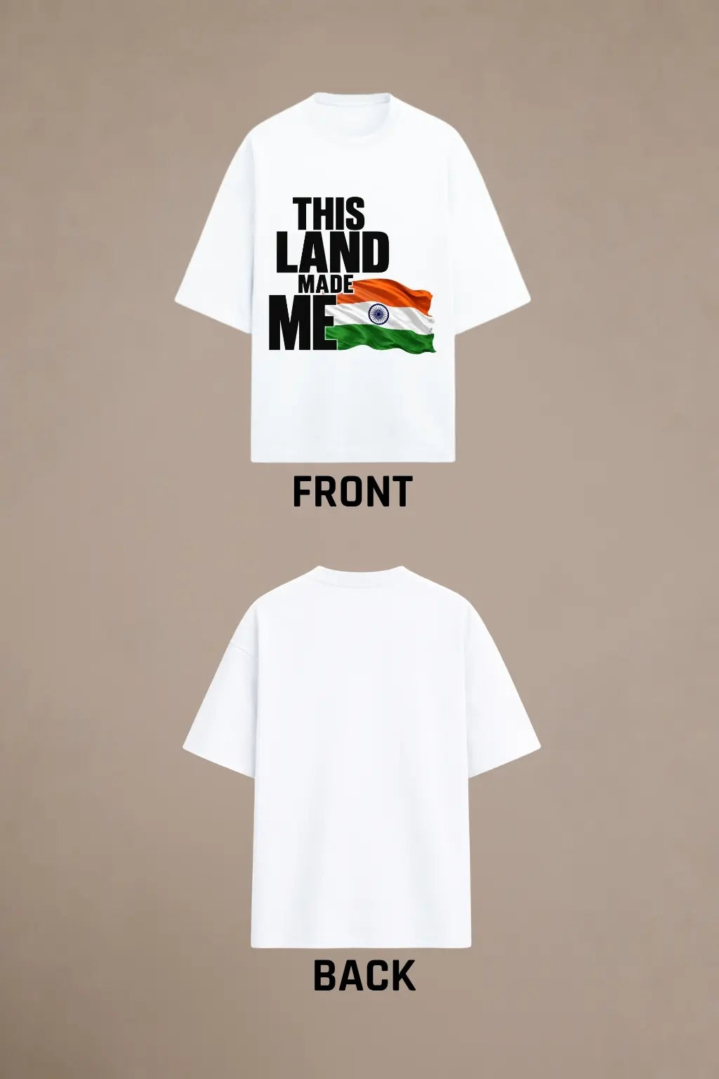 This Land Made Me — Oversized Tee Front and Back | JUNOSHI