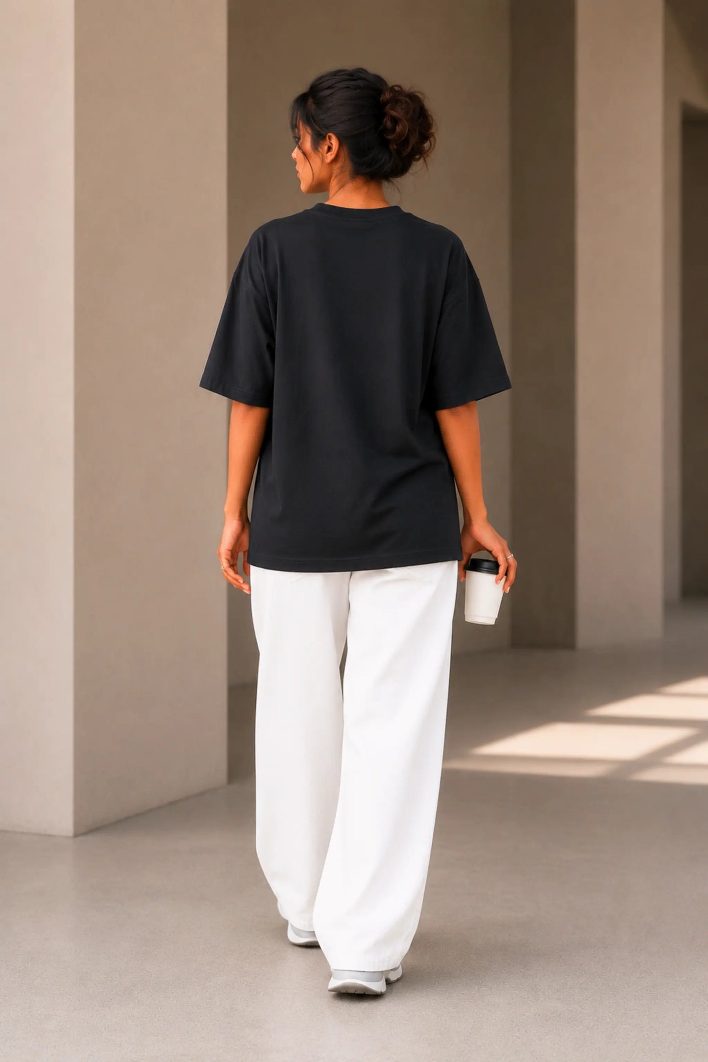 Wild Indigo Blue Teal Bird Aesthetic Oversized Tee — Outdoor Lifestyle, Black, Women | JUNOSHI