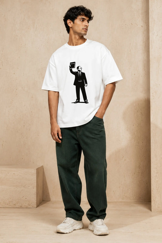 This Was Written For You — Ambedkar Constitution Oversized T-Shirt for Men | JUNOSHI