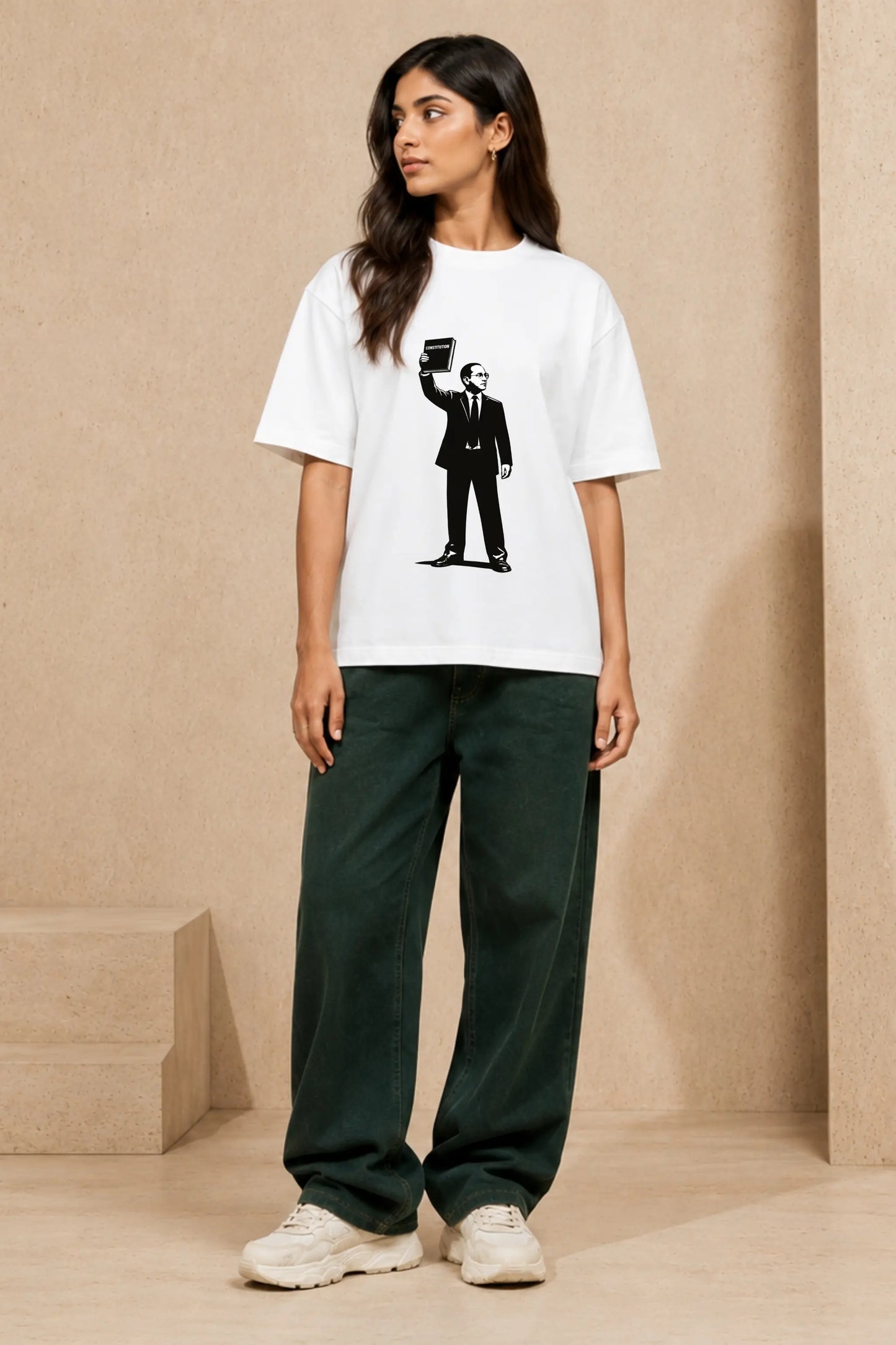 This Was Written For You — Ambedkar Constitution Oversized T-Shirt for Women | JUNOSHI