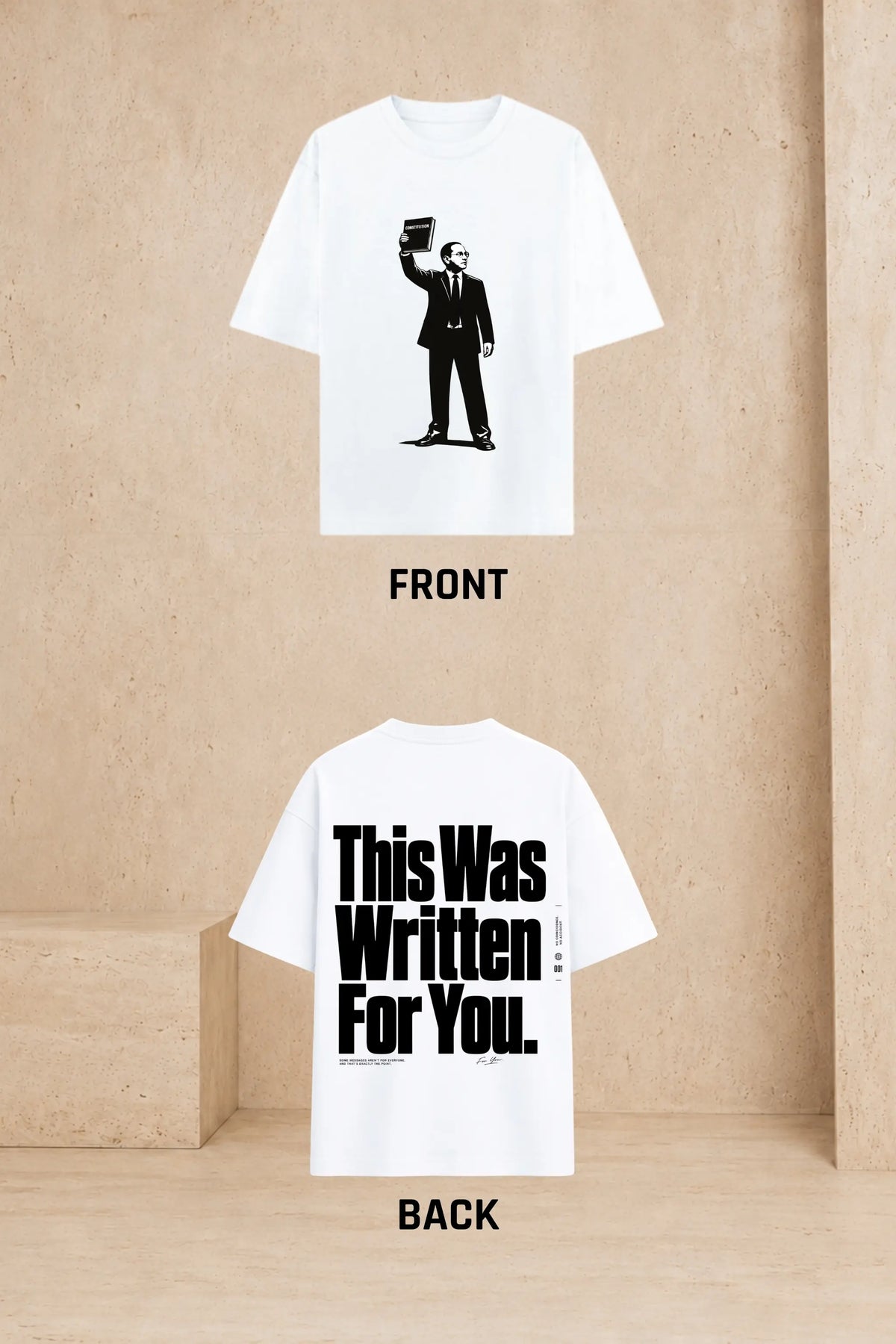This Was Written For You — Front and Back Design Oversized Tee | JUNOSHI